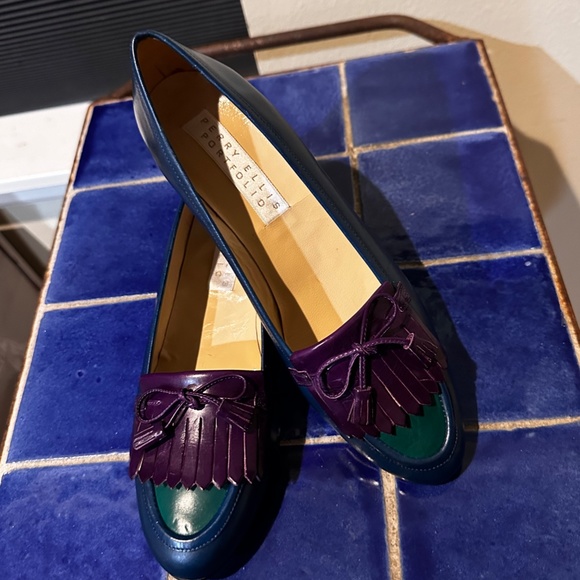 Perry Ellis Portfolio Tassel Loafers in Blue, Purple & Green New in Box - 7.5 B - Picture 11 of 14